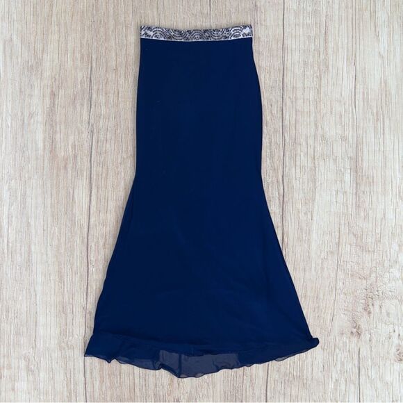 Xscape Strapless Beaded Maxi Dress with Fishtail Train Women size 4 - Picture 11 of 16